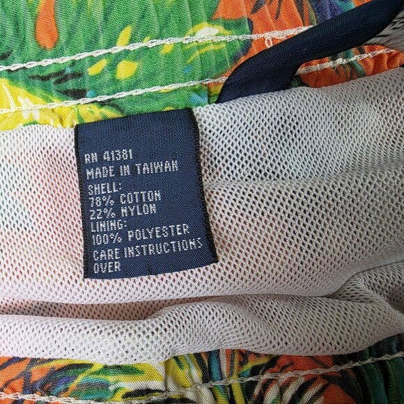 Polo Ralph Lauren Mens Small Tropical Print Swim Trunks Orange Tigers Mesh Lined - Picture 5 of 11